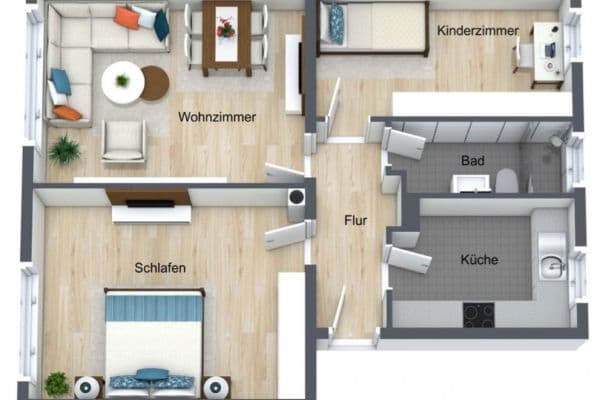 Pronájem bytu 3+1 60 m², Alfred-Delp-Str., Mainz Pronájem bytu 3+1 60 m², Alfred-Delp-Str., Mainz