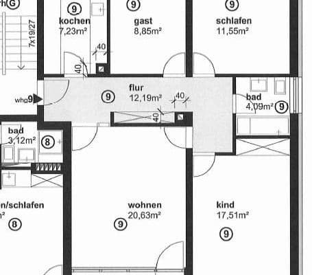 Pronájem bytu 4+1 91 m², Haydnstr. 6, Germering, Bavorsko Pronájem bytu 4+1 91 m², Haydnstr. 6, Germering, Bavorsko