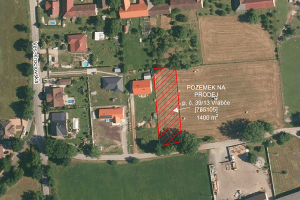 Prodej pozemku 1.400 m², Vrábče Prodej pozemku 1.400 m², Vrábče