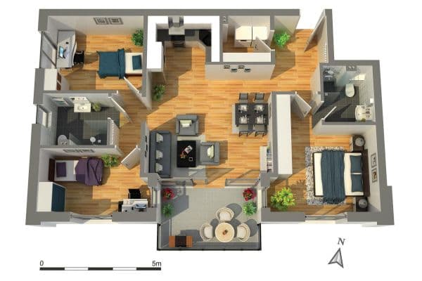 Pronájem bytu 4+kk 99 m², Paderborn Pronájem bytu 4+kk 99 m², Paderborn