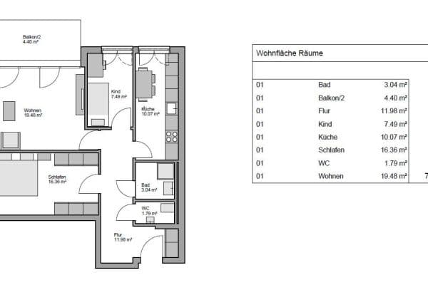 Pronájem bytu 3+1 75 m², Erikastr. 3, München, Bavorsko Pronájem bytu 3+1 75 m², Erikastr. 3, München, Bavorsko