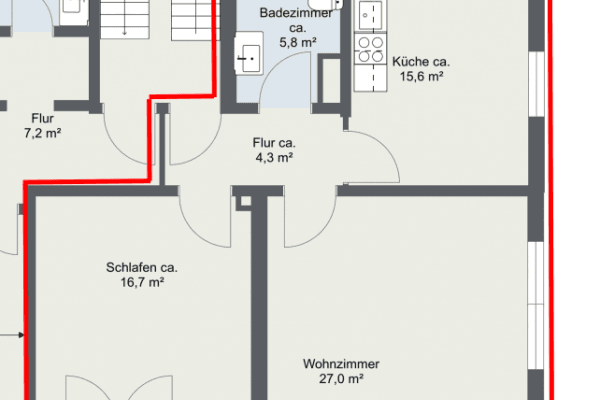 Pronájem bytu 2+1 70 m², Neuburger Strasse 120, Passau, Bavorsko Pronájem bytu 2+1 70 m², Neuburger Strasse 120, Passau, Bavorsko