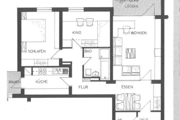 Pronájem bytu 3+1 75 m², Altländer Straße 51, Buxtehude Pronájem bytu 3+1 75 m², Altländer Straße 51, Buxtehude