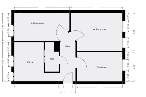 Pronájem bytu 3+1 60 m², Kassel, Hessen Pronájem bytu 3+1 60 m², Kassel, Hessen