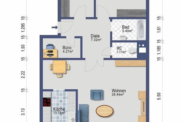 Prodej bytu 3+1 89 m², Solingen Prodej bytu 3+1 89 m², Solingen