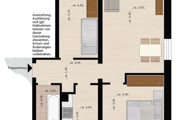 Pronájem bytu 3+1 58 m², Askanische Straße 104, Dessau-Roßlau Pronájem bytu 3+1 58 m², Askanische Straße 104, Dessau-Roßlau