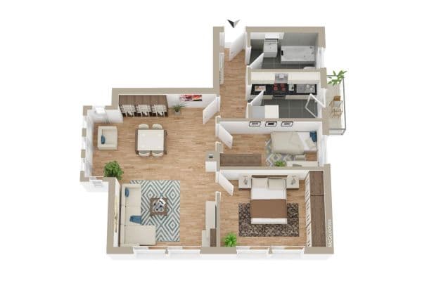 Pronájem bytu 3+1 72 m², Unterhäuserstr. 1, Stuttgart Degerloch Pronájem bytu 3+1 72 m², Unterhäuserstr. 1, Stuttgart Degerloch