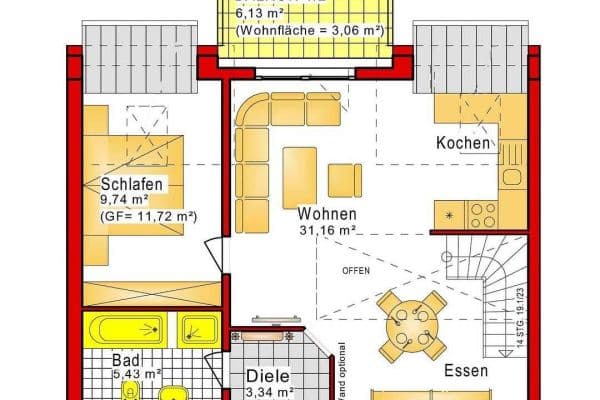 Pronájem bytu 3+kk 76 m², Hühnerheide 139, Dinslaken Pronájem bytu 3+kk 76 m², Hühnerheide 139, Dinslaken