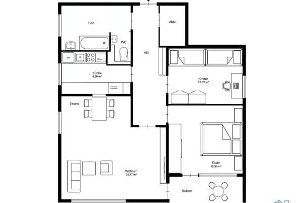 Pronájem bytu 3+kk 90 m², Kästnerstraße 4, Bietigheim-Bissingen Pronájem bytu 3+kk 90 m², Kästnerstraße 4, Bietigheim-Bissingen