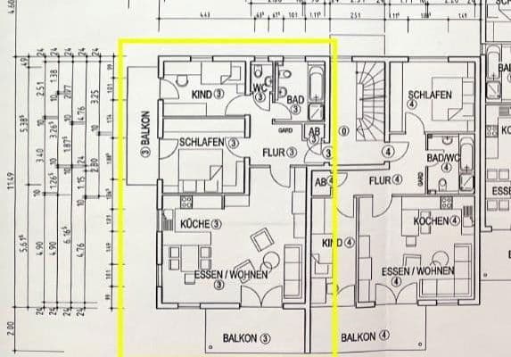 Pronájem bytu 3+1 80 m², Herdweg 2, Erlenbach Pronájem bytu 3+1 80 m², Herdweg 2, Erlenbach