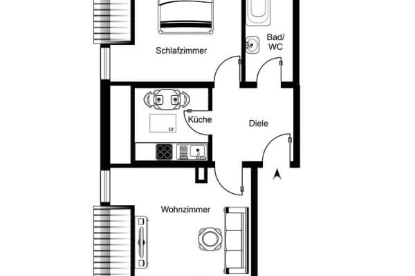 Prodej bytu 2+1 43 m², Kernerstr., Stuttgart, Bádensko-Württembersko Prodej bytu 2+1 43 m², Kernerstr., Stuttgart, Bádensko-Württembersko
