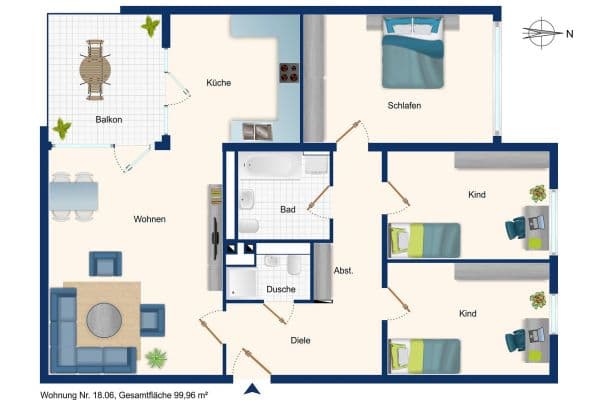 Pronájem bytu 4+1 101 m², Aristide-Briand-Str. 18, Herzogenaurach Pronájem bytu 4+1 101 m², Aristide-Briand-Str. 18, Herzogenaurach
