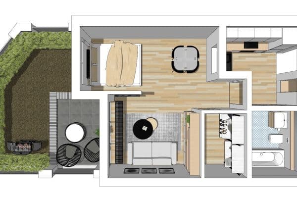 Prodej bytu 1+kk 44 m², U Vojanky, Prague Prodej bytu 1+kk 44 m², U Vojanky, Prague