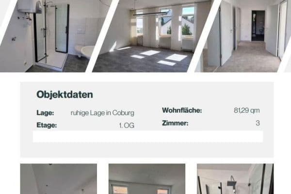 Pronájem bytu 3+1 82 m², Hintere Kreuzgasse 7, Coburg Pronájem bytu 3+1 82 m², Hintere Kreuzgasse 7, Coburg