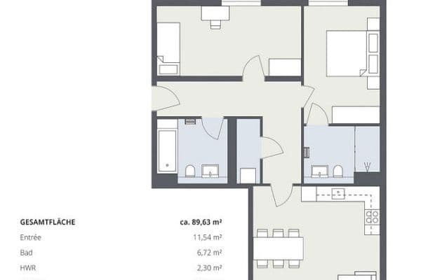 Pronájem bytu 3+1 90 m², Rembrandtstr. 32, Solingen Pronájem bytu 3+1 90 m², Rembrandtstr. 32, Solingen