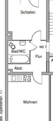 Pronájem bytu 2+1 43 m², Sperberstraße 19, Nürnberg Pronájem bytu 2+1 43 m², Sperberstraße 19, Nürnberg