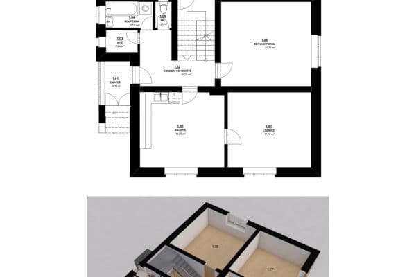 Prodej domu 125 m², pozemek 1.176 m², Na Lávkách, Holohlavy Prodej domu 125 m², pozemek 1.176 m², Na Lávkách, Holohlavy