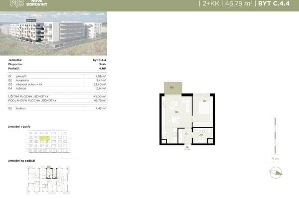 Pronájem bytu 2+kk 49 m², Bohumila Landy, Kladno Pronájem bytu 2+kk 49 m², Bohumila Landy, Kladno