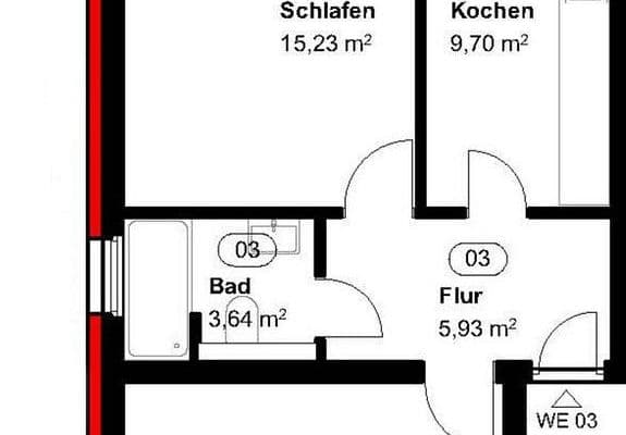 Pronájem bytu 2+1 61 m², Burgallee 36, Hanau Pronájem bytu 2+1 61 m², Burgallee 36, Hanau