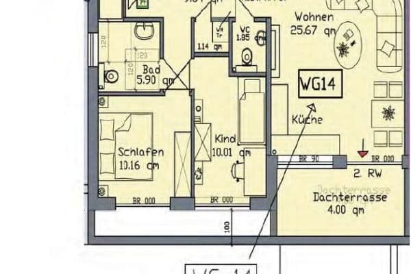 Prodej bytu 3+1 68 m², Oberlinstraße 25, Mönchengladbach, Severní Porýní-Vestfálsko Prodej bytu 3+1 68 m², Oberlinstraße 25, Mönchengladbach, Severní Porýní-Vestfálsko