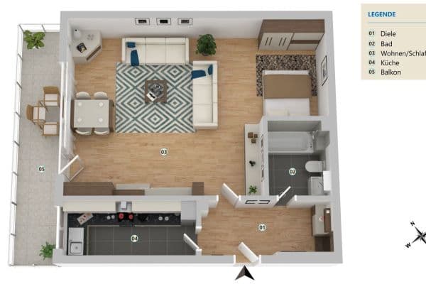 Prodej bytu 2+1 70 m², Köln, Severní Porýní-Vestfálsko Prodej bytu 2+1 70 m², Köln, Severní Porýní-Vestfálsko