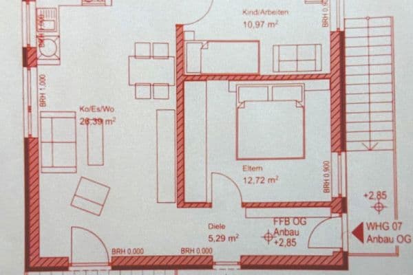 Pronájem bytu 3+1 65 m², Landstraße 61, Hemsbach Pronájem bytu 3+1 65 m², Landstraße 61, Hemsbach