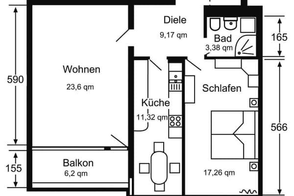 Prodej bytu 2+1 68 m², Angerburger Allee, Berlin, Berlín Prodej bytu 2+1 68 m², Angerburger Allee, Berlin, Berlín