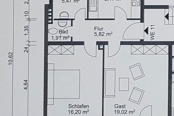Pronájem bytu 2+1 64 m², Römerstr. 13, Worms Pronájem bytu 2+1 64 m², Römerstr. 13, Worms