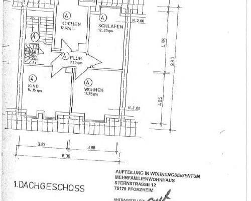 Pronájem bytu 3+1 61 m², Sternstr. 12, Pforzheim Pronájem bytu 3+1 61 m², Sternstr. 12, Pforzheim