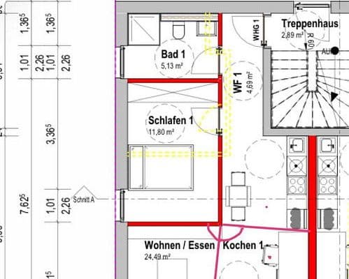 Pronájem bytu 3+1 50 m², DA-Eberstadt, Hessen Pronájem bytu 3+1 50 m², DA-Eberstadt, Hessen