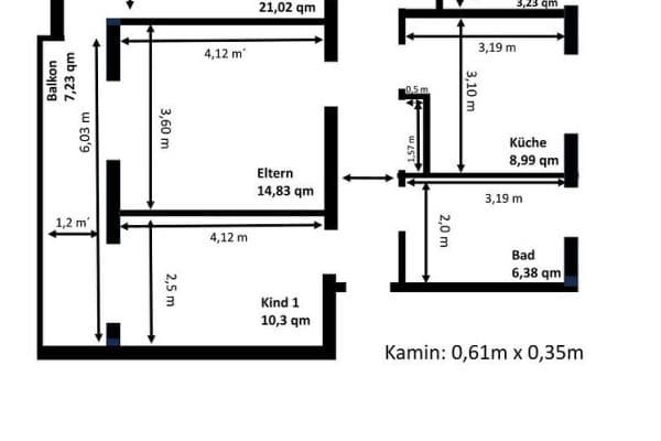 Pronájem bytu 4+1 84 m², Paderborn, Severní Porýní-Vestfálsko Pronájem bytu 4+1 84 m², Paderborn, Severní Porýní-Vestfálsko