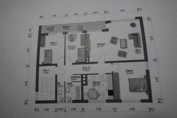 Pronájem bytu 4+1 100 m², Harthausen, Bavorsko Pronájem bytu 4+1 100 m², Harthausen, Bavorsko