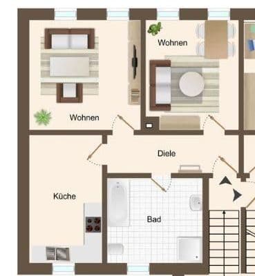 Pronájem bytu 2+1 57 m², Leipzig Pronájem bytu 2+1 57 m², Leipzig