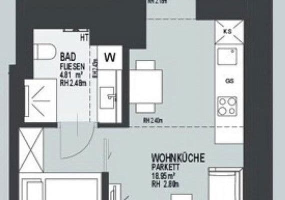 Pronájem bytu 2+1 39 m², Wagramer Straße 2, wien, Wien Pronájem bytu 2+1 39 m², Wagramer Straße 2, wien, Wien