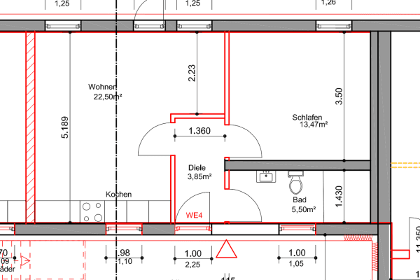 Pronájem bytu 2+1 45 m², Hoststraße 13a, Ahnatal-Weimar Pronájem bytu 2+1 45 m², Hoststraße 13a, Ahnatal-Weimar