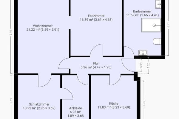 Pronájem bytu 3+kk 86 m², Seilerwall 43, Viersen Pronájem bytu 3+kk 86 m², Seilerwall 43, Viersen