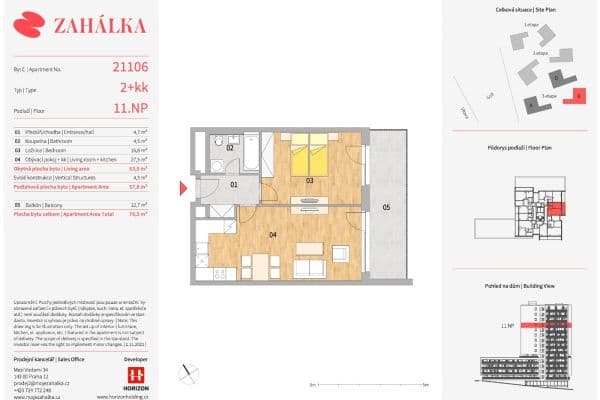 Pronájem bytu 2+kk 54 m², Mezi Vodami, Praha Pronájem bytu 2+kk 54 m², Mezi Vodami, Praha