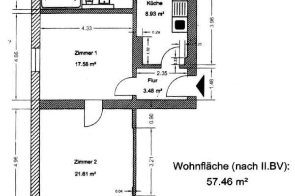 Pronájem bytu 2+1 58 m², Lindenstraße 32, Velten Pronájem bytu 2+1 58 m², Lindenstraße 32, Velten