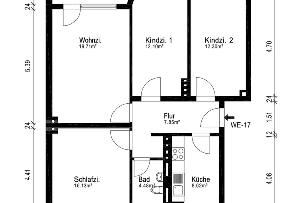Pronájem bytu 4+1 85 m², Bremen, Bremen Pronájem bytu 4+1 85 m², Bremen, Bremen