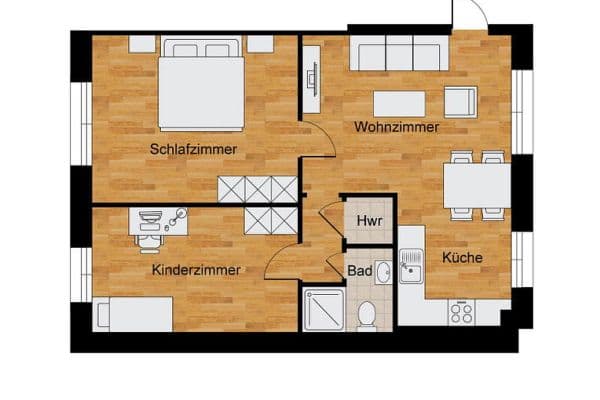 Pronájem bytu 3+1 64 m², Kochstr. 59, Krefeld Pronájem bytu 3+1 64 m², Kochstr. 59, Krefeld