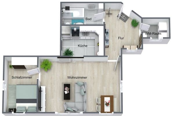 Pronájem bytu 2+1 53 m², Schäferstraße 1, Waldenburg Pronájem bytu 2+1 53 m², Schäferstraße 1, Waldenburg
