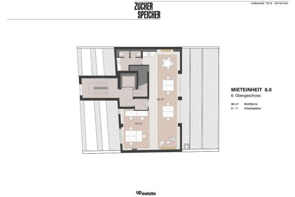 Pronájem kanceláře 123 m², Haßstraße 13/15, Kiel, Šlesvicko-Holštýnsko Pronájem kanceláře 123 m², Haßstraße 13/15, Kiel, Šlesvicko-Holštýnsko