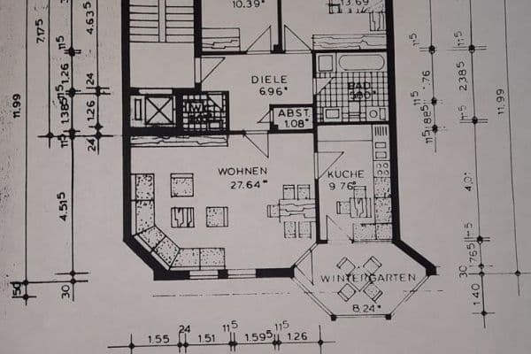 Pronájem bytu 3+1 86 m², Kaiserstr 6, Buchen Pronájem bytu 3+1 86 m², Kaiserstr 6, Buchen