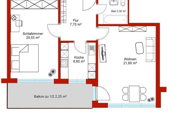 Prodej bytu 2+1 62 m², Starnberg, Bavorsko Prodej bytu 2+1 62 m², Starnberg, Bavorsko