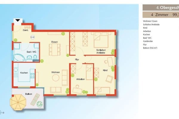 Pronájem bytu 4+1 100 m², Leonardo-Da-Vinci-Platz 1, Böblingen Pronájem bytu 4+1 100 m², Leonardo-Da-Vinci-Platz 1, Böblingen