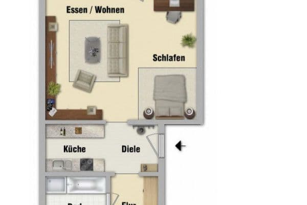 Pronájem bytu 1+1 50 m², Haimhausen, Bavorsko Pronájem bytu 1+1 50 m², Haimhausen, Bavorsko