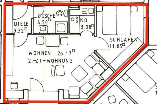 Pronájem bytu 2+1 44 m², Humboldtweg 1, Neufahrn, Bavorsko Pronájem bytu 2+1 44 m², Humboldtweg 1, Neufahrn, Bavorsko