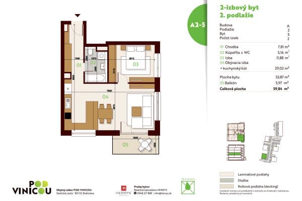 Pronájem bytu 2+1 57 m², Nové Mesto Pronájem bytu 2+1 57 m², Nové Mesto