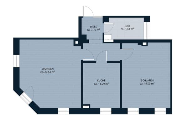 Pronájem bytu 2+1 73 m², Chemnitz Pronájem bytu 2+1 73 m², Chemnitz