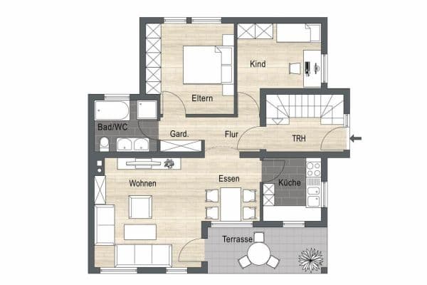Prodej bytu 3+1 76 m², Kochstraße 5, Oberboihingen Prodej bytu 3+1 76 m², Kochstraße 5, Oberboihingen